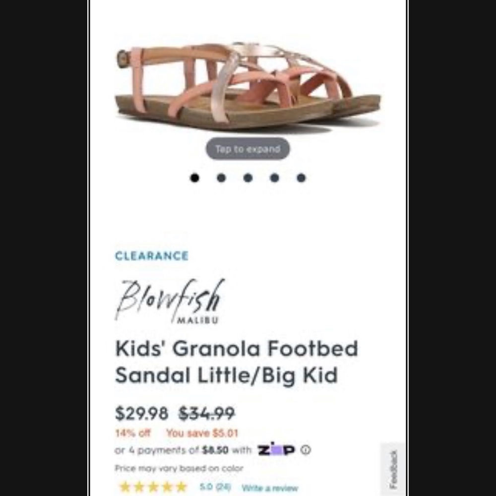 Blowfish sandals girls sz 12y